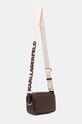 Kožená kabelka Karl Lagerfeld 241W3029 hnedá NC24
