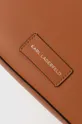 hnedá Kožená kabelka Karl Lagerfeld