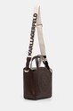 Kožená kabelka Karl Lagerfeld 241W3069 hnedá AW24