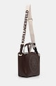 Kožená kabelka Karl Lagerfeld 241W3069 hnědá AW24