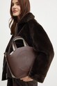 Kožená kabelka Karl Lagerfeld 241W3069 hnědá