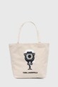 Karl Lagerfeld geanta de bumbac incape in A4 bej 241W3886