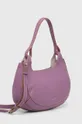 Usnjena torbica Gianni Chiarini vijolična