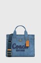 Сумочка Coach аплікація блакитний CR657
