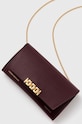 Kožená kabelka Victoria Beckham usňová koža burgundské B224AAC005665A