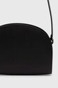 Accesorii A.P.C. poseta de piele sac demi-lune PXAWV.F61048.LZZ negru