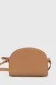 beige A.P.C. leather handbag sac demi-lune mini Women’s