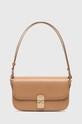 Δερμάτινη τσάντα A.P.C. sac grace baguette λείο δέρμα καφέ PXBMW.F61615.CAS