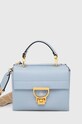 Coccinelle borsa a mano in pelle pelle fiore blu E1.ND8.55.B7.01.B35