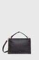 Kožená kabelka Coccinelle usňová koža čierna E1.QFA.13.02.01.374