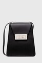 MM6 Maison Margiela leather handbag Numbers Vertical Mini Bag non-detachable strap black SB5WG0018