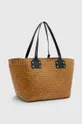 Torba AllSaints MOSLEY STRAW TOTE smeđa