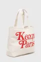 Хлопковая сумка Kenzo бежевый