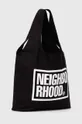 NEIGHBORHOOD geanta de bumbac ID Tote Bag-M negru