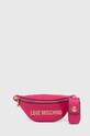 Love Moschino borseta de piele nu incape in A4 roz JC4329PP0GK1060A