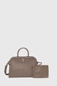 BOSS poseta de piele uni maro 50513237