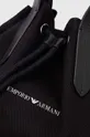 Βαμβακερή τσάντα Emporio Armani μαύρο