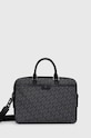 Taška na notebook Tommy Hilfiger vzorovaný čierna AM0AM12307