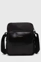μαύρο Σακκίδιο Fred Perry Nylon Twill Leather Side Bag Ανδρικά
