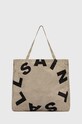 AllSaints torba bawełniana LARGE TIERRA TOTEBAG mieści A4 beżowy MB705Z