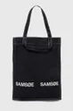 μαύρο Βαμβακερή τσάντα Samsoe Samsoe Unisex
