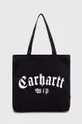 black Carhartt WIP Canvas Graphic Tote Large Unisex
