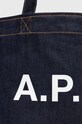 A.P.C. geanta tote axel bleumarin CODDP.M61444.IAK