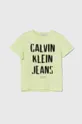 zielony Calvin Klein Jeans t-shirt bawełniany dziecięcy Chłopięcy