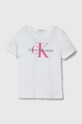 Calvin Klein Jeans t-shirt bawełniany dziecięcy nadruk biały IU0IU00460.116.PPYH