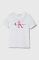 Calvin Klein Jeans t-shirt bawełniany dziecięcy nadruk biały IU0IU00460.116.PPYH