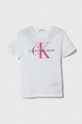 Детская хлопковая футболка Calvin Klein Jeans хлопок белый IU0IU00460.128.176.PPYH