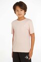 Calvin Klein Jeans t-shirt bawełniany dziecięcy bawełna beżowy IU0IU00543.128.176.PPYH