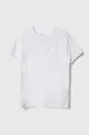 biały Guess t-shirt bawełniany dziecięcy Chłopięcy