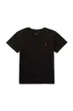 čierna Detské bavlnené tričko Polo Ralph Lauren Chlapčenský