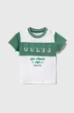 zelena Otroška bombažna kratka majica Guess Fantovski