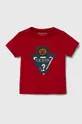 rdeča Otroška bombažna kratka majica Guess Fantovski