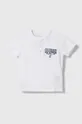 bela Otroška bombažna kratka majica Guess Fantovski