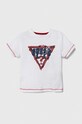 Dječja pamučna majica kratkih rukava Guess pamuk bijela N4RI18.K6XN1.PPYH