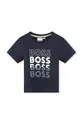 тёмно-синий Детская хлопковая футболка BOSS Для мальчиков