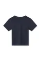 Дитяча бавовняна футболка BOSS темно-синій