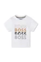 білий Бавовняна футболка для немовлят BOSS Для хлопчиків