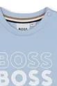 Детская хлопковая футболка BOSS голубой