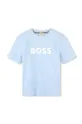 блакитний Дитяча бавовняна футболка BOSS Для хлопчиків