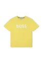 зелений Дитяча бавовняна футболка BOSS Для хлопчиків