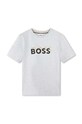 Detské bavlnené tričko BOSS bavlna sivá J50723.114.150