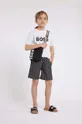Παιδικό βαμβακερό μπλουζάκι BOSS Για αγόρια