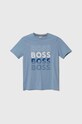 Detské bavlnené tričko BOSS bavlna modrá J50775.162.174