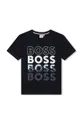 granatowy BOSS t-shirt bawełniany dziecięcy Chłopięcy