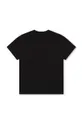 Παιδικό βαμβακερό μπλουζάκι HUGO μαύρο