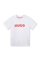 HUGO t-shirt bawełniany dziecięcy nadruk biały G00007.162.174